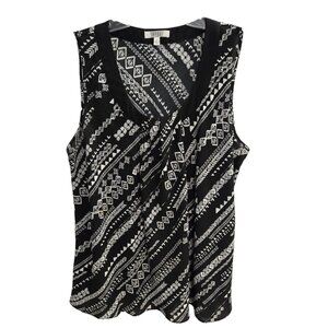 Spense Sleeveless Blouse Womens XL Ruched Scoop Neck